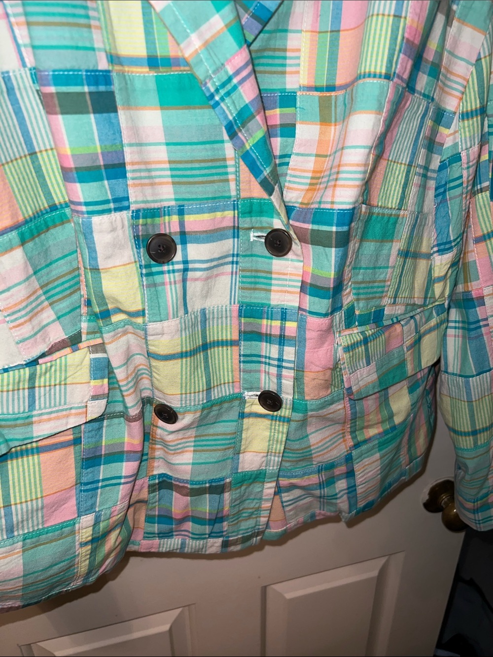 Talbots Madras Jacket Plus Size - Picture 5 of 10